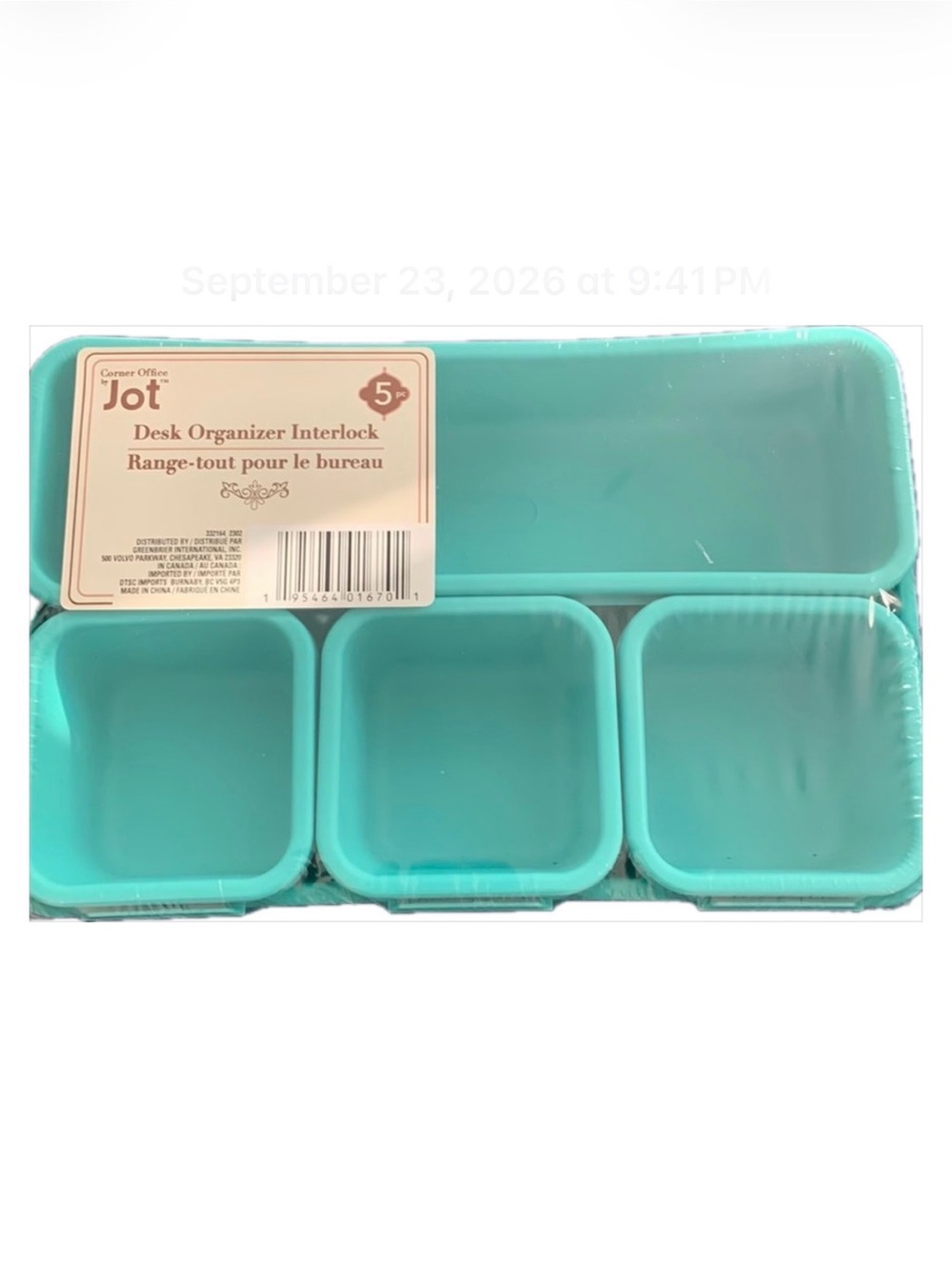 Desk Organizer Interlock in the color blue. Check for more colors.